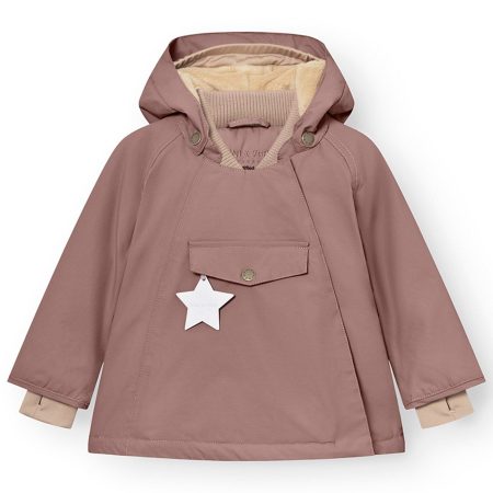 Mini A ture Light plum Wang Fleece Vinterjakke - Str. 12 mdr/80