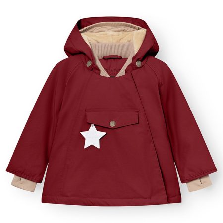 Mini A ture Red merlot Wang Fleece Vinterjakke - Str. 2 år/92