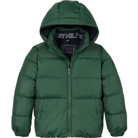 Tommy Hilfiger Ornamental Green Essential Dun Jakke - Str. 14 år